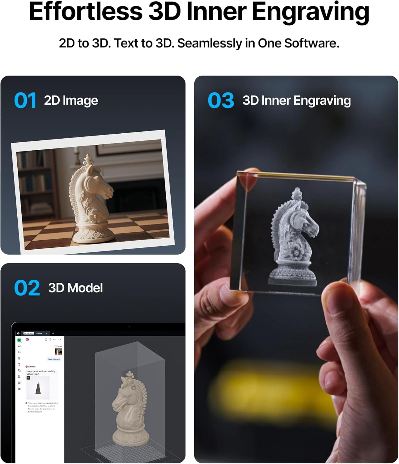 xTool F2 Ultra UV Laser Engraver with Conveyor, 5W UV Laser, 3D Inner and Fine Glass Engraving, Dual 48MP Cameras, 15,000 mm/s High Speed, AI Powered 2D-to-3D Software