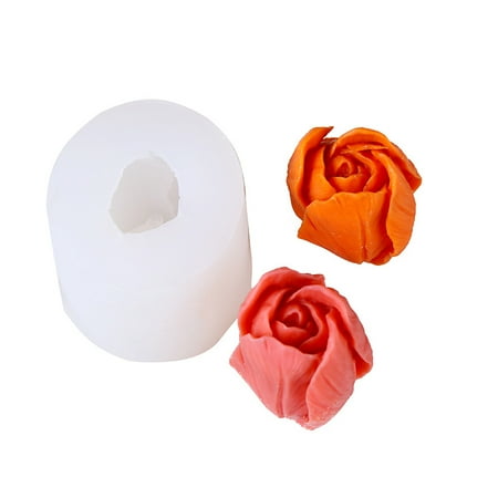 Moule En Silicone Pour Bougie Parfumée à Fleurs 3D, Porte-bougie Tulipe En Résine, Moule En Plâtre Bricolage, Cadeau Artisanal Du Jour De Léon, Moule Exécutif, 1PC