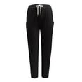 thumbnail image 5 of GZWYHT Harem Pants,Petite Pants,Women's Harem Pants High Waist Baggy Drawstring Sweatpants Joggers With Pockets Boho Yoga Trousers Pants,High Waisted Pants,Pants for Women,Sweatpants Women,Black,S, 5 of 6