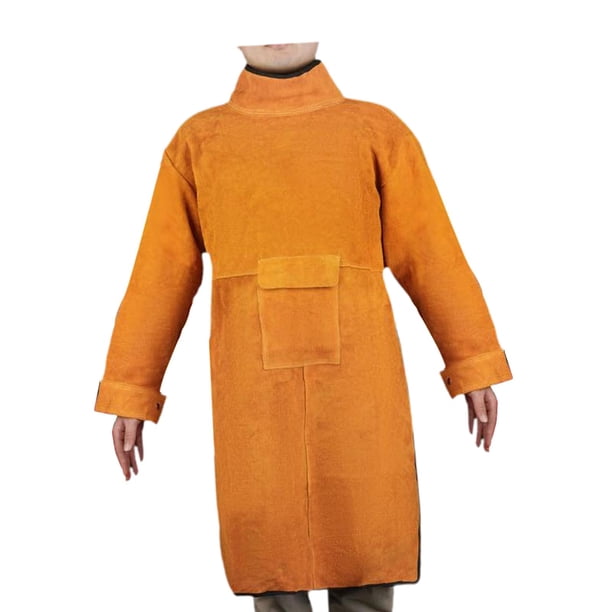 Delantal de soldadura con mangas Ropa protectora para soldadores Chaqueta de soldadura Longitud 105cm