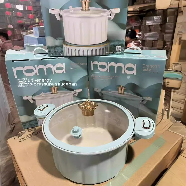 Household micro pressure cooking pot large capacity Roman soup pot induction cooker universal non stick multifunctional two ears soup pots and pans