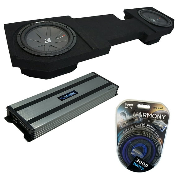 2002-2018 Dodge Ram Quad or Crew Kicker CompR CWR12 Dual 12" Sub Box HA-A1500.1