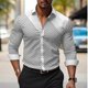 thumbnail image 1 of Camisas de hombre 2024, moda, rayas, cuadros, costura, material suave y cómodo, casual, para exteriores, calle, tops para hombre de talla grande, 1 of 6