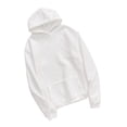 thumbnail image 4 of Sudadera con Capucha Lisa para Mujer Pull Over Hoody Sudadera Deportiva Informal de Lana - Blanco m, tal se describe Sunnimix Sudaderas con capucha de vellón para mujer, 4 of 8