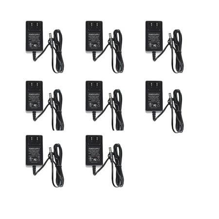 Image of VideoSecu 8 Pack 12V DC 2A 2000mA 100V - 240V AC Regulated Power Supply Switching Adapter for CCTV Security Cameras bsh