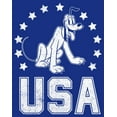thumbnail image 2 of Junior's Mickey & Friends Fourth of July USA Pluto  Graphic Tee Royal Blue Large, 2 of 3