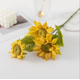 thumbnail image 1 of Xiao Hua 3 flores artificiales de girasol amarillo, flores falsas, flores artificiales para decoración de bodas, 1 of 5
