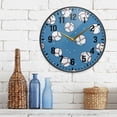 thumbnail image 3 of Yayeee Wall Clock Battery Operated 9.5" Silent Quartz Non-Ticking for Living Room Decor, Baseballs Pattern, 3 of 8