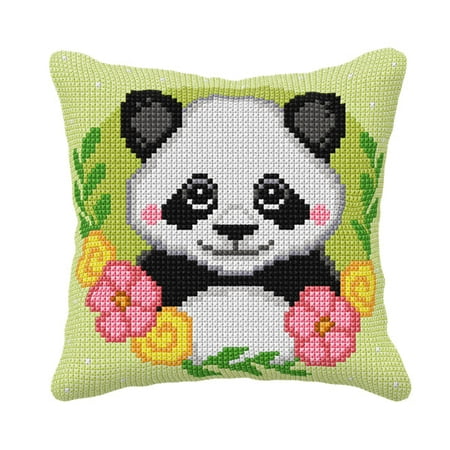 UPC: 5902067328057 | Needlepoint Cushion Kit Panda 99056
