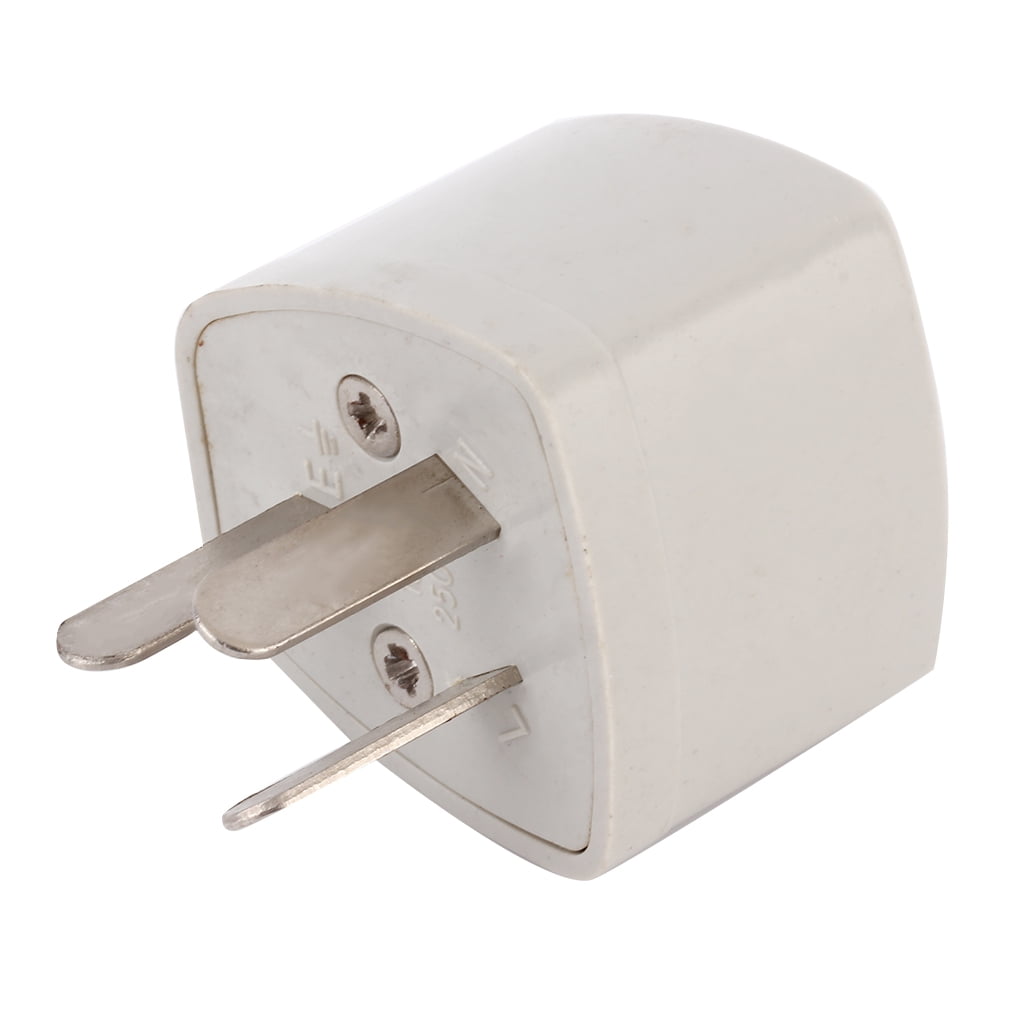 TO EU EURO EUROPE EUROPEAN TRAVEL ADAPTOR PLUG 2 PIN WHITE ADAPTER