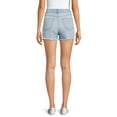thumbnail image 3 of No Boundaries Juniors' High Rise Curvy Mom Shorts, 3 of 5