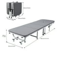 thumbnail image 5 of Lanzxjv Foldable Bed, 4-Fold Storage Design Guest Bed, Adult Reclining Office Chaise with Wheels, Lounge Chair Sleeping Cot Bed, Perfect for Office, Camping and Home use, 5 of 8