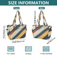 thumbnail image 4 of FORMRS Tote Bag for Women Quilted Large Capacity Travel Work Carry On Shoulder Handbag, Retro Colorful Stripes, 4 of 7