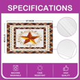 thumbnail image 4 of Texas Star Placemats Set of 4 Kitchen Dining Table 18"x12" Rusty Stars Rustic Table Place Mats Rustic Country Farmhouse Washable Fabric Decoration Table Mats Buffalo Check Plaid Table Mats, 4 of 4
