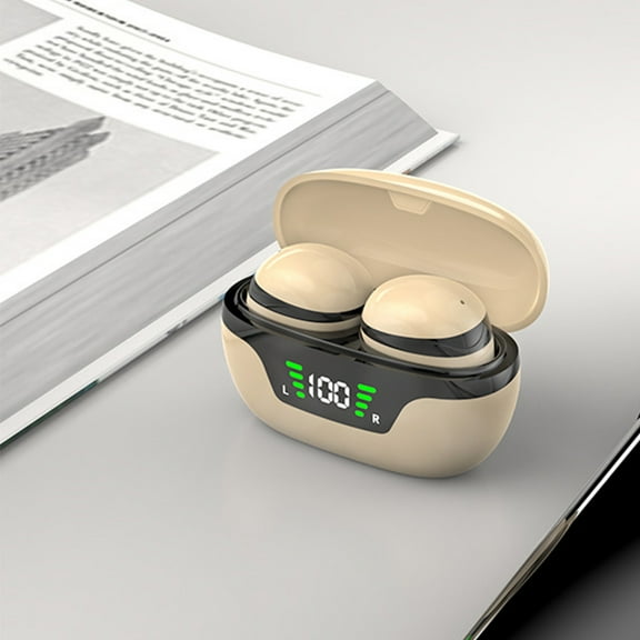 QTOCIO Bluetooth Headphones, Wireless Bluetooth Headset 5.3 Mini Binaural In-ear Earphones Lossless Sound Quality Sleep Earphones