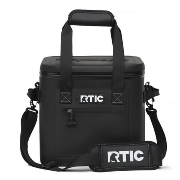 Rtic Soft Cooler 12 Insulated Bag Leak Proof Zipper Keeps Ice Cold For Days (Black)