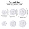 thumbnail image 2 of Accesorios de adorno de flores artificiales de poliéster blanco 43~64x44~60,5x18,5~21,5 mm 2 piezas/estilo, 2 of 6