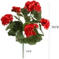 thumbnail image 2 of Artificial Flowers Geranium Bush Begonia Silk Flowers for Outdoor Indoor Artificial Plant Flowers for Patio Lawn Garden Decor (4PCS Red), 2 of 4