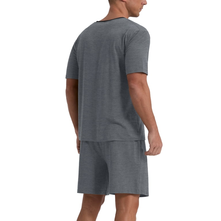 Mintreus Men's V-Neck Pajama Set with Shorts photo 5