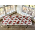 thumbnail image 4 of Covers For The Home Deluxe Elastic Edged Flannel Backed Vinyl Fitted Table Cover - Christmas Flower - Banquet - 8' x 30"(ETCF102-C4H), 4 of 4