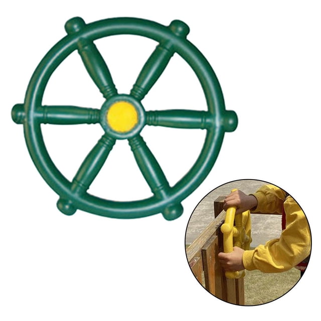 Rueda para Niños de 18,81 Pulgadas, Volante para Patio de Juegos, Accesorio para Volante con Columpio para Al Aire Libre, Casa Del árbo , Verde del ejercito verde CUTICAT juguetes volante