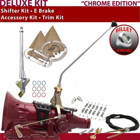 American Shifter C4 Shifter Kit Chrome 16 in. E Brake Cable Clamp Clevis Trim Kit for F203D