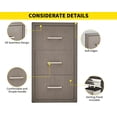 thumbnail image 3 of EDTara Outdoor Kitchen Triple Drawer Set, 17" Wide Stainless Steel Flush-Mount Bbq Drawers With Paper Towel Storage, 3 of 7