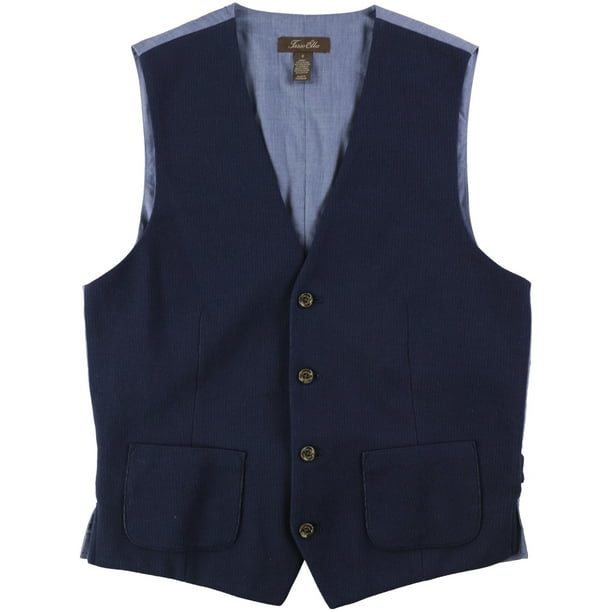 Tasso Elba - Tasso Elba Mens Colorblocked Four Button Vest, Blue ...
