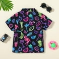 thumbnail image 3 of CARETOO Boys Hawaiian Shirt Cool Summer Hawaii Shirts Casual Short Sleeve Button Down Aloha Beach Tee Tops Size 9-10 Years, 3 of 12