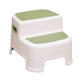 thumbnail image 4 of Double up Toddlers Step Stool Step Stool Stable Multifunctional Wide Step Two Step Stool for Kids, Toilet Stool for Bedroom, green, 4 of 8