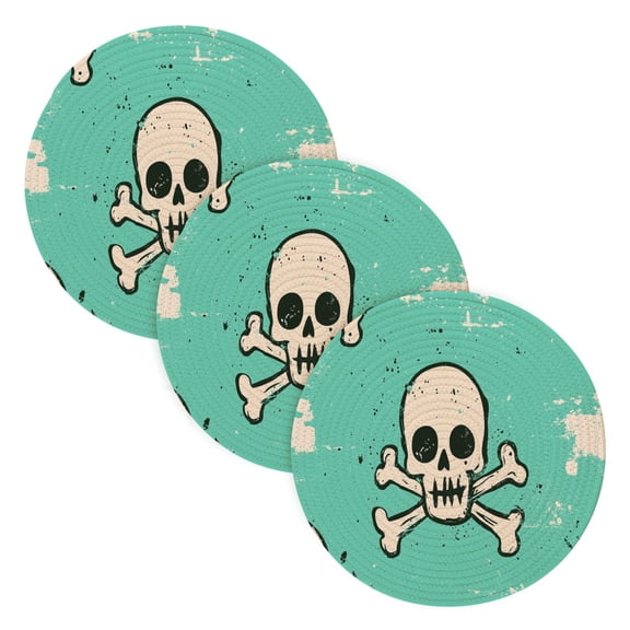 BZSMCE Mats for Pots,Pans Place Cute Cool Pattern Simple Style Pattern Pot Mats