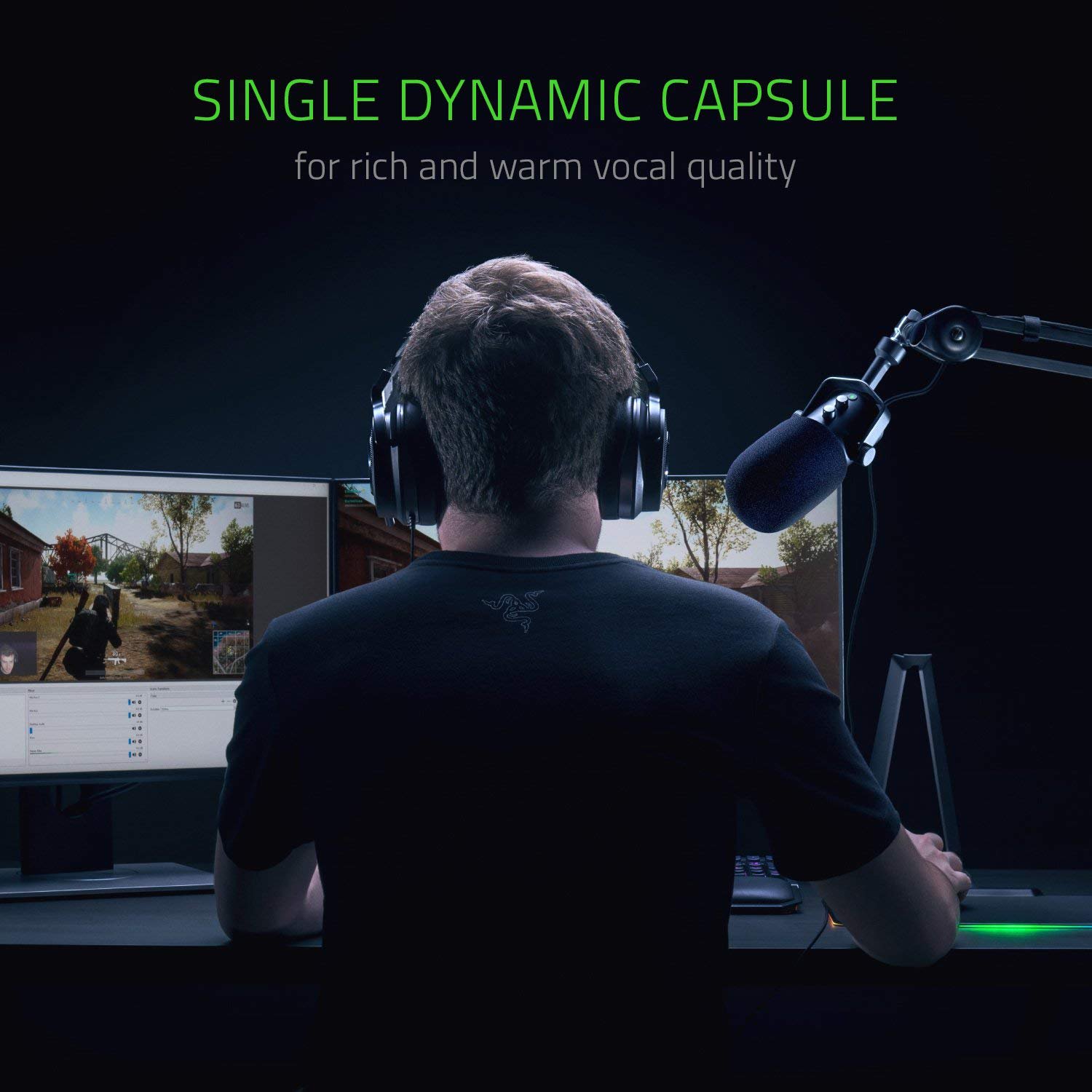 Razer Seiren Elite: Single Dynamic Capsule - Built-In High-Pass