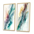 thumbnail image 3 of Designart "Turquoise Revelry - Shades of Blue Celebration III" Abstract Liquid Ink Framed Wall Art Set Of 2 - Modern Blue Gallery Wall Frame Set For Home Decor, 3 of 6