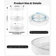 thumbnail image 4 of Bandeja de almacenamiento giratoria Acina 360°, transparente, 3 niveles, Lazy Susan, 4 of 6