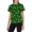 Green Shamrock, variant on Women's All-Over Print Watercolor Yellow Pink T-Shirt Short Sleeve Crewneck Casual Summer Tee Tops