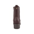 thumbnail image 3 of SUGAR Womens Dark Brown Lug Sole Cushioned Reggie Round Toe Block Heel Zip-Up Combat Boots 9 M, 3 of 4