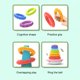 thumbnail image 5 of Juguete De Apilamiento Sensorial Montessori Para Niños Pequeños Juguete apilable Baño para bebé Desarrollo de habilidades motoras finas 7 anillos de arcoíris, 5 of 7