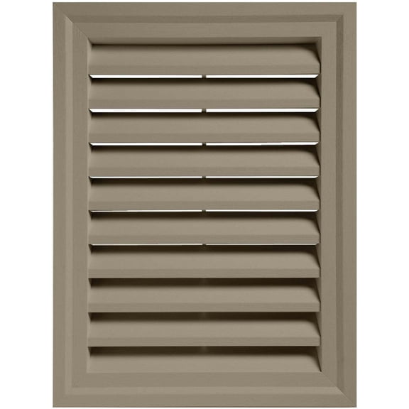 Alcoa Home Exteriors Gable Attic Vent Rectangular Adjustable Vinyl - Clay - 2 Pack, 18" x 24"