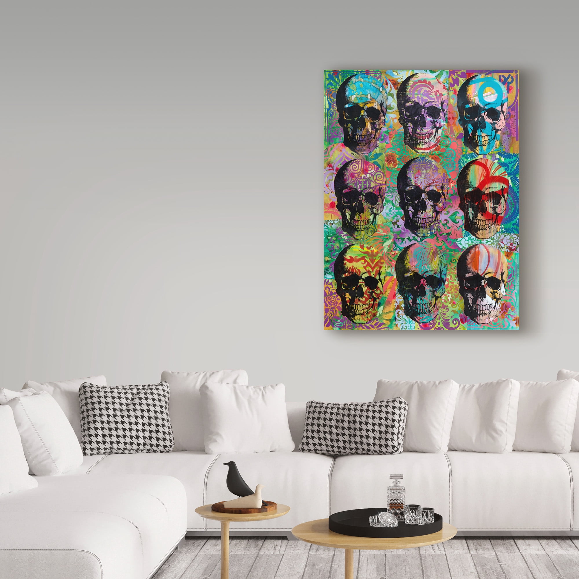 Trademark Fine Art '9 Skulls' Canvas Art by Dean Russo