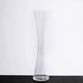 Balsacircle Clear 6 Pcs 24 Tall Glass Hourglass Vases Wedding