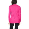thumbnail image 3 of Moa Collection Women's Casual Long Sleeves Drape Open Front Solid Cardigan, 3 of 4
