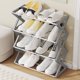 thumbnail image 4 of Organizador de zapatero | Estante de almacenamiento de metal y plástico de 4 niveles | Ahorro de espacio, ventilado, multifuncional, fácil montaje | 19.7"x17.7"x7.7" | Negro Azul Gris | 1 Paquete, 4 of 6