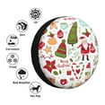 thumbnail image 4 of Salouo Snowflakes Santa Claus Print Spare Tire Cover 14-17 inch Spare Tire Protector Universal Tough Tire Wheel Cover for Trailer SUV and Truck-, 4 of 6