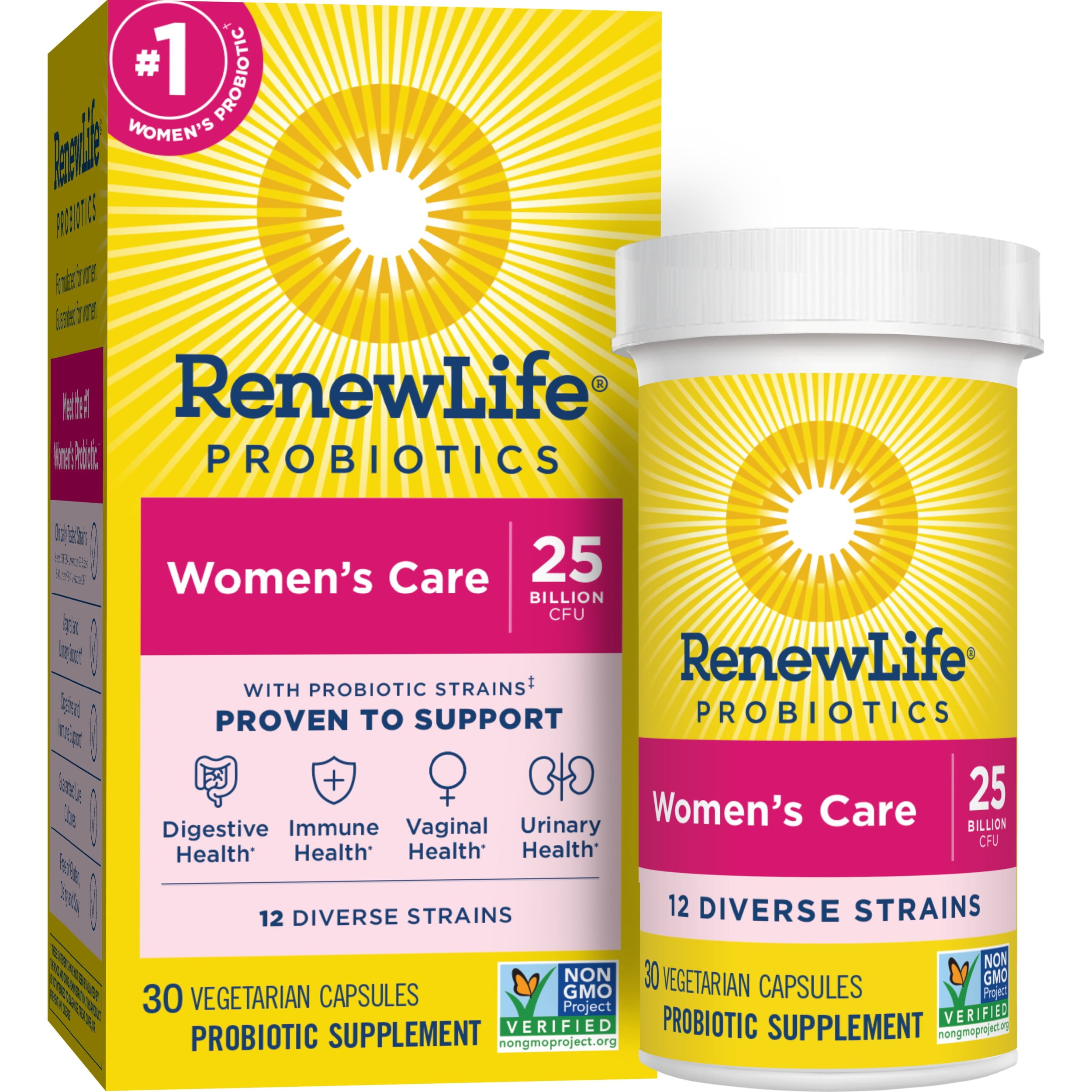 Renew Life Womens Care Probiotic, 25 Billion CFU, 30 Capsules