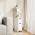 thumbnail image 2 of Costway Slim Storage Cabinet with Open Shelves Pull-out Drawer & Slide-out Cart for Kitchen, 2 of 10