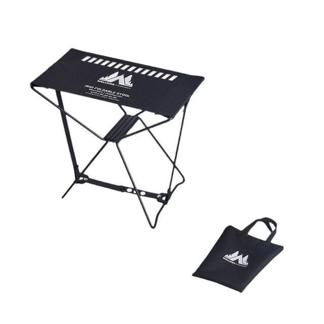 Taburete de pesca plegable DYNWAVEMX con bolsa de transporte Negro