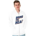 thumbnail image 3 of Bring The Heat Baseball Pitcher Men's Big & Tall Graphic Zip Up Hoodie Brisco Brands 2X, 3 of 5