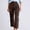 Brown, variant on Women's High Waist Straight Leg Ankle Trousers Comfortable Stretchy Slim Fit Cropped Casual Pants Women's Comfortable Lightweight Regular Pants Girl Pull On Sweatpants