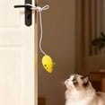 thumbnail image 3 of Interactive Cat Toys for Indoor Cats, Plush Mouse with Catnip & Bell, Elastic Rope for Self-Playing Fun, Kitten Teething Toy, Easter Gifts for Cats Yellow, 3 of 3