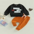 thumbnail image 2 of Bébé Garçon Garçon Fille Valentines Jour Tenues Manches Longues Coeur Sweatshirts Tops Pantalons Longs 2Pcs, 2 of 9